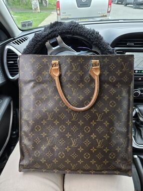 Louis Vuitton Sac Plat Brown Monogram Tote with Organizer VINTAGE